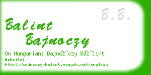 balint bajnoczy business card